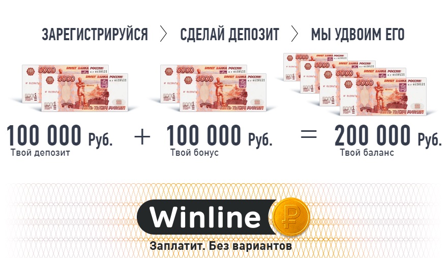 BONUS 100 000 RUB от Winline доступен последний день!